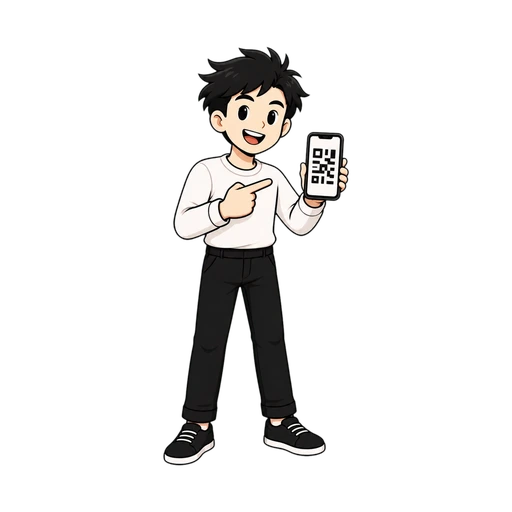 TIMI character presenting the menu