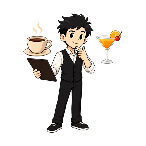 TIMI character helping guests choose a drink